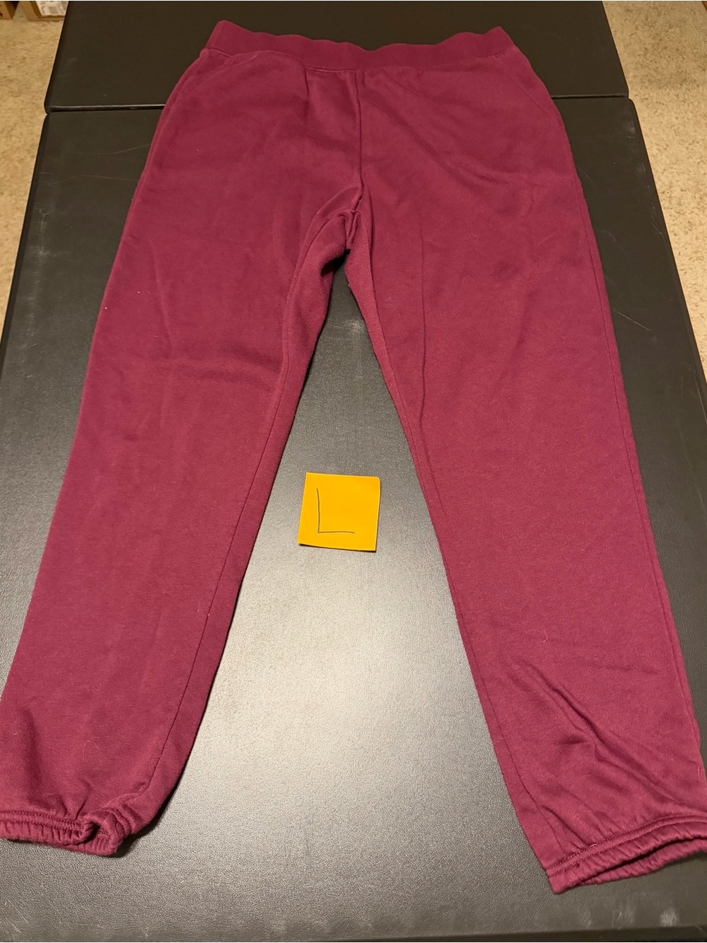 Time and Tru Maroon Fleece Joggers